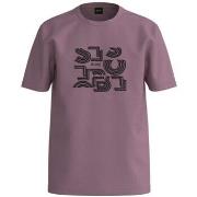 T-shirt BOSS T-SHIRT ROSE REGULAR EN JERSEY DE COTON À MOTIF ARTISTI