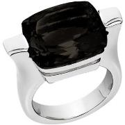 Bijoux Orusbijoux Bague Athéna En Argent Rhodié Pierre Noir