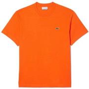 T-shirt Lacoste T-SHIRT CLASSIC FIT EN JERSEY DE COTON ORANGE