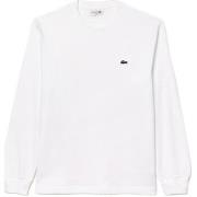 T-shirt Lacoste T-SHIRT BLANC MANCHES LONGUES EN JERSEY DE COTON