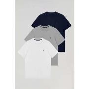 T-shirt Polo Club PACK - 3 RIGBY GO T-SHIRT B N-W-GV