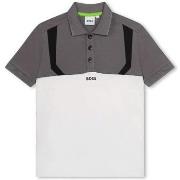 T-shirt enfant BOSS Polo junior gris et blanc J50762/036