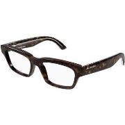 Lunettes de soleil Balenciaga BB0344O Cadres Optiques, Havana/Transpar...