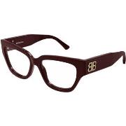 Lunettes de soleil Balenciaga BB0326O Cadres Optiques, Bordeaux/Transp...