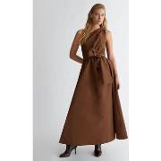 Robe Liu Jo Robe monobretelle marron en taffetas