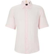 Chemise BOSS Chemise rose en lin