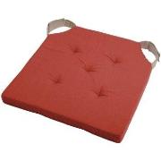 Galettes de chaise Stof Coussin de chaise réversible terracotta et lin...