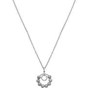 Collier Orusbijoux Collier Argent Rhodié Doubles Chaînes Cercle Avec B...