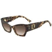 Lunettes de soleil Dsquared D2 0132/S Lunettes de soleil, Havane / Gri...