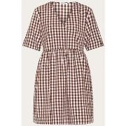 Robe Knowledge Cross Over Dress Brown Check