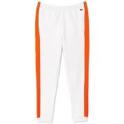 Pantalon Lacoste PANTALON DE SURVÊTEMENT COLOR-BLOCK BLANC ET ORANGE