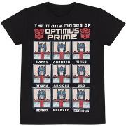 T-shirt Transformers Many Moods Of Optimus Prime