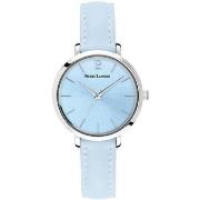 Montre Pierre Lannier CHOUQUETTE Cadran Bleu Bracelet Cuir Bleu