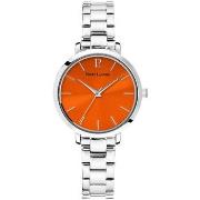 Montre Pierre Lannier CHOUQUETTE Cadran Orange Bracelet Acier Argenté