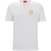 T-shirt BOSS T-SHIRT EN JERSEY DE COTON BLANC DIMONITI AVEC LOGO REV