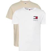 T-shirt Tommy Hilfiger - Lot de 2 t-shirt - blanc et beige