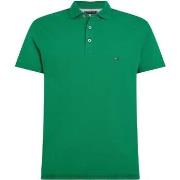 T-shirt Tommy Hilfiger Polo ajusté vert en coton bio