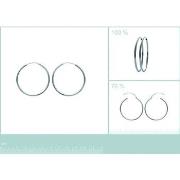 Boucles oreilles Brillaxis Créoles argent fil rond 2 mm 40 mm