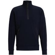 Polaire BOSS Sweat demi zip marine