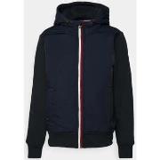 Manteau Tommy Hilfiger Veste bi-matière à capuche marine en coton bio