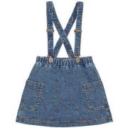 Robe enfant Little Hedonist Jupe en jean à pois à bretelles neuve