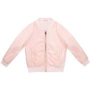 Manteau enfant Little Hedonist Veste rose avec briderie dans le dos ef...