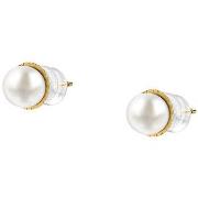 Boucles oreilles Cleor Boucles d'oreilles en or 375/1000 et perle de c...