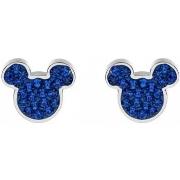 Boucles oreilles Sc Crystal B4090-ARGENT-BLEU