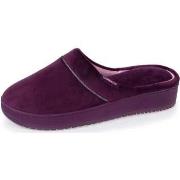 Chaussons Isotoner Chaussons mules talon Femme Aubergine