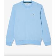 Polaire Lacoste Sweat bleu clair en molleton de coton bio