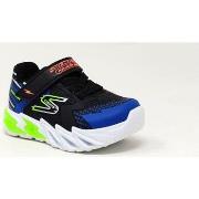 Baskets Skechers BASKET FLEX-GLOW BOLT NOIR/BLEU