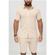 Ensembles de survêtement Kebello Ensemble Short,Chemise Beige H