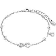 Bracelets Lotus Bracelet Silver Infini pampille coeur argent et oxyde