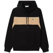 Sweat-shirt Lacoste SWEATSHIRT À CAPUCHE COLOR-BLOCK NOIR ET BEIGE