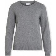 Pull Vila Noos Ril O-Neck L/S - Medium Grey