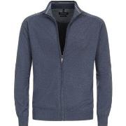 Sweat-shirt Casa Moda Cardigan Zippé Bleu