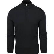 Sweat-shirt Suitable Merino Half Zip Sweater Black