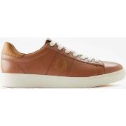 Baskets Fred Perry Cuir Spencer - fauve foncé caramel foncé