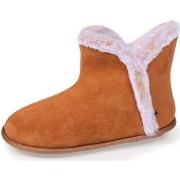 Chaussons Isotoner Chaussons bottillons Femme suédine Camel