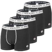 Boxers Serge Blanco Lot de 4 Boxers coton homme Uni