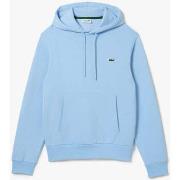 Polaire Lacoste Sweat à capuche bleu en coton bio