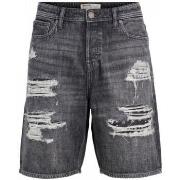 Short Jack &amp; Jones 12212979 TONY-BLACK DENIM