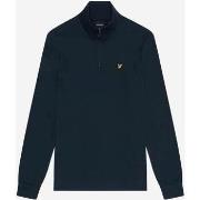 Pull Lyle &amp; Scott Interlock quarter zip - marine foncé