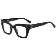 Lunettes de soleil Dsquared D2 0099 Cadres Optiques, Noir, 47 mm