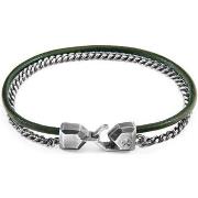 Bracelets Anchor &amp; Crew Bracelet Crossjack Argent Et Cuir Rond De ...