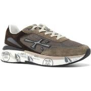 Chaussures Premiata Running Suede Sneaker Uomo Brown Grey MEORUN-6446