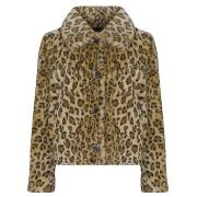 Manteau Guess CECILE PRINT LEOPARD FAUX FUR