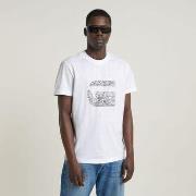 T-shirt G-Star Raw D25674-C336 STUTCH BURGER-110 WHITE