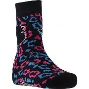 Chaussettes Freegun Chaussettes Femme Coton LEOPARD Noir Bleu