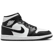 Baskets montantes Nike NIKE AIR JORDAN 1 MID PANDA NOIR BLANC